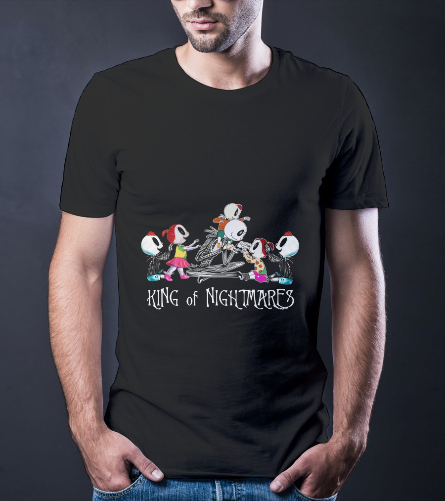 3 Boys 2 Girls King Of Nightmares Skeleton Characters T-Shirt