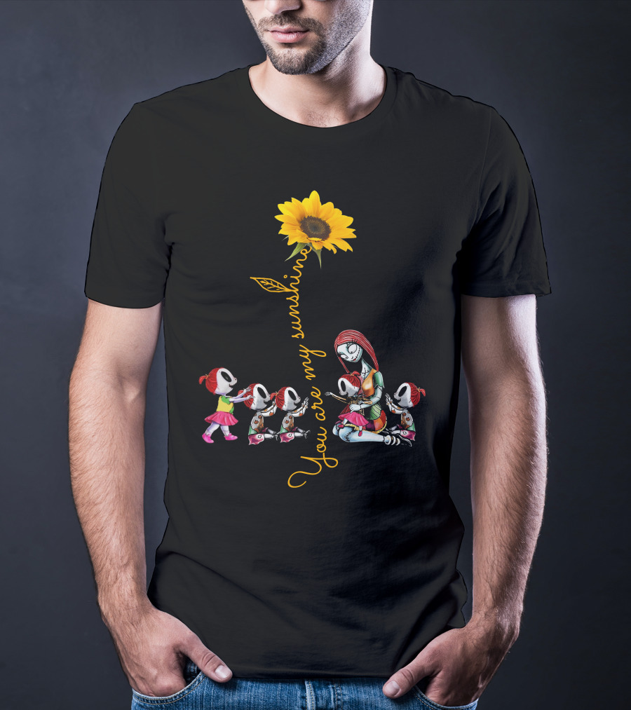 5 Girls You Are My Sunshine Sunflower Skeletons T-Shirt