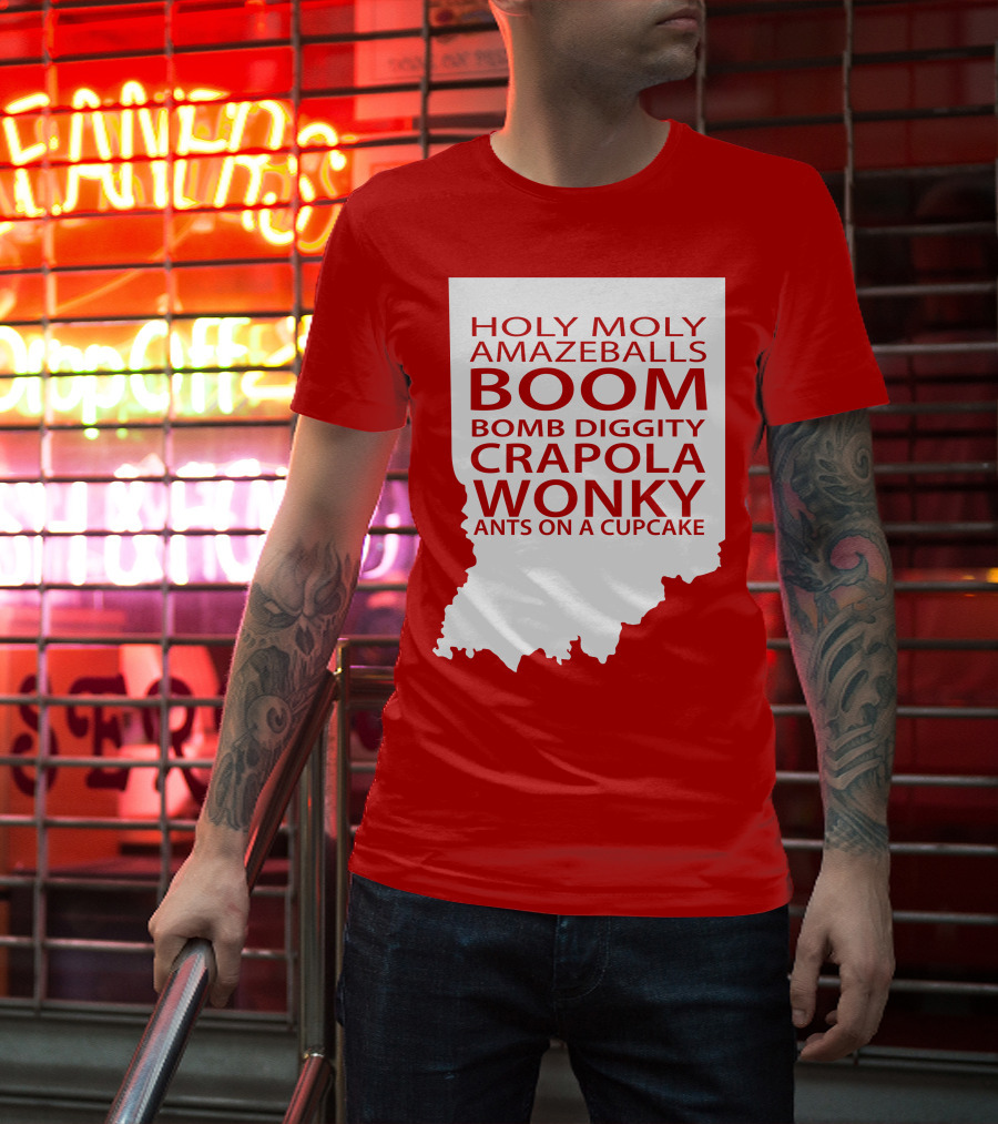Holy Moly Amazeballs Boom Bomb Diggity Crapola Wonky Ants On A Cupcake T-Shirt