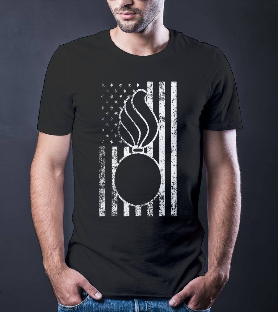 Air Force Ammo Pisspot Distressed American Flag Merica T-Shirt