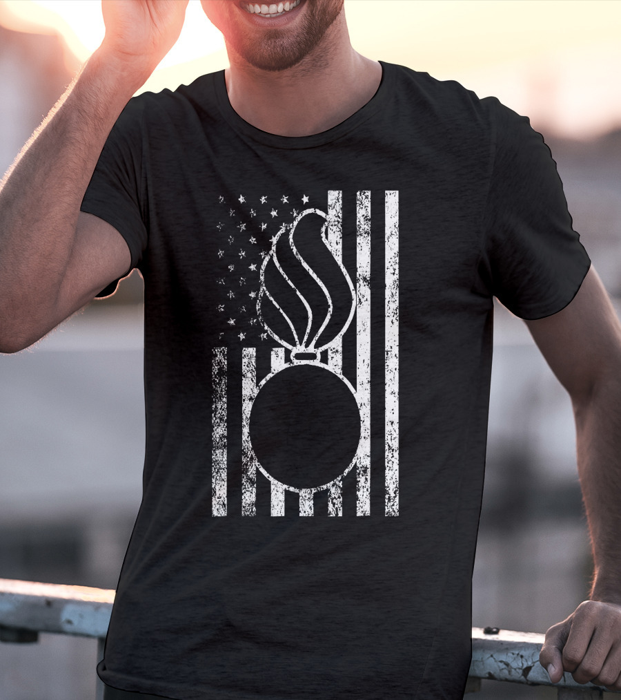 Air Force Ammo Pisspot Distressed American Flag Merica T-Shirt