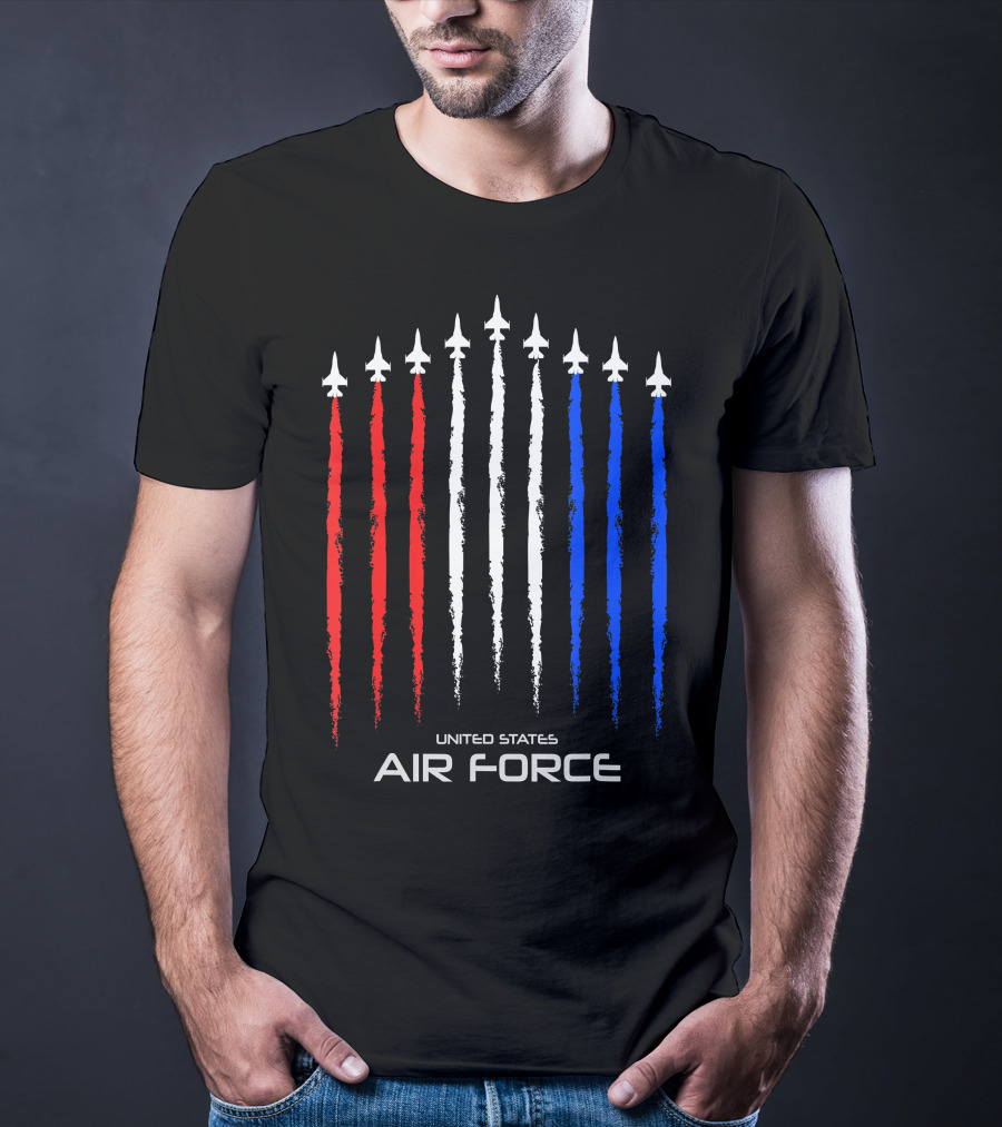 United States Air Force American Flag Jets T-Shirt