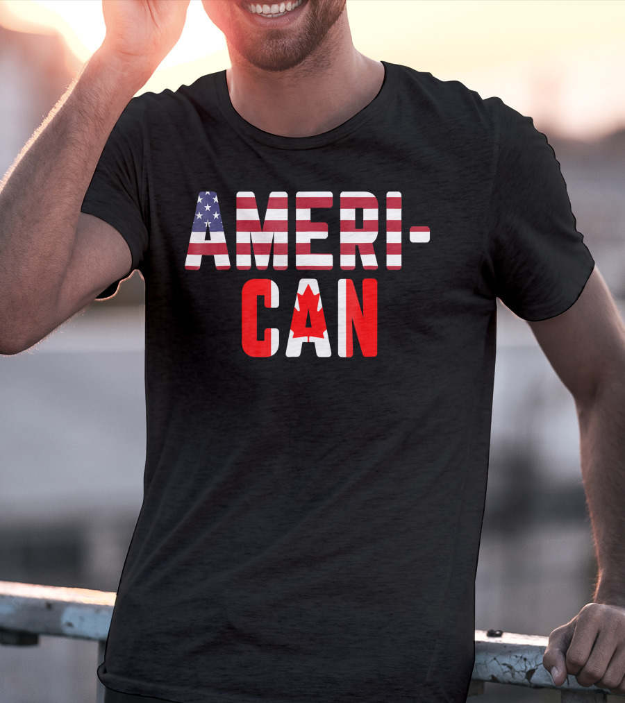 American Canadian Flag America Canada Patriotic Ameri-Can T-Shirt