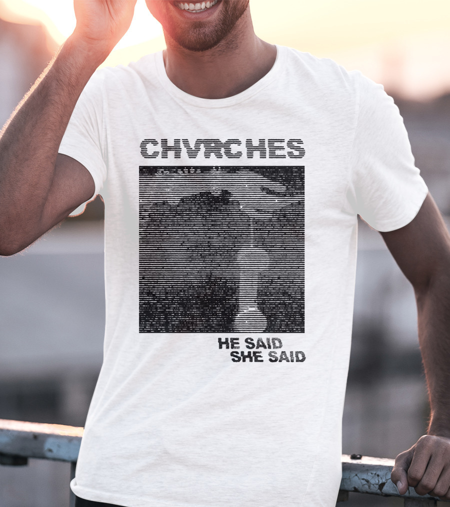 CHVRCHES He Said She Said Striped Visual T-Shirt