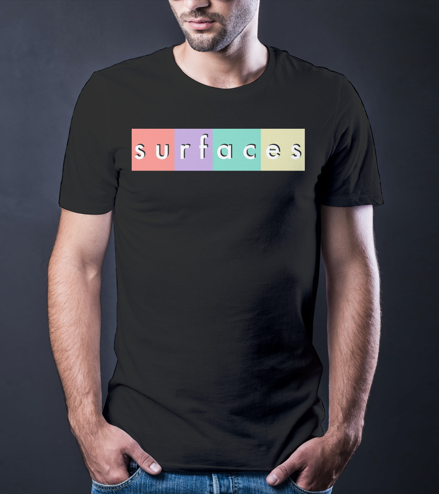 Surfaces Multicolor Text Block T-Shirt