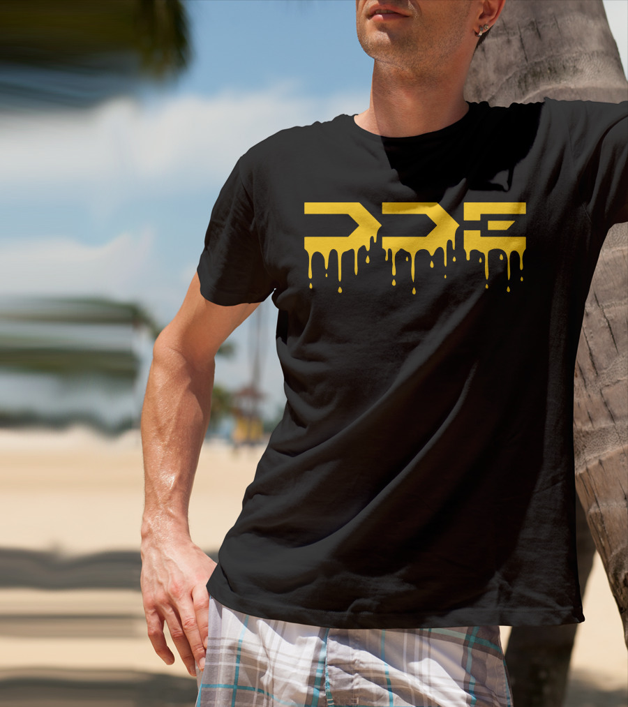 DDE Dripping Yellow Logo Merch T-Shirt