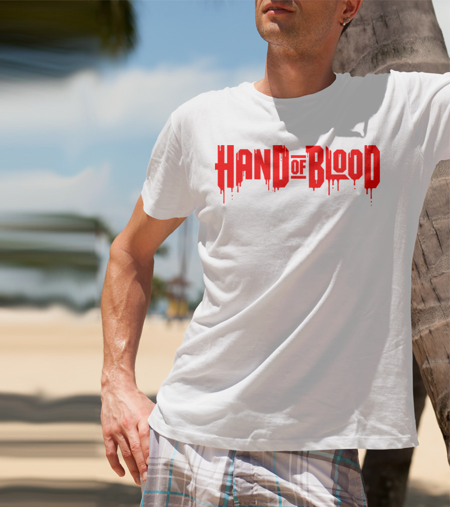 Handofblood Dripping Text T-Shirt