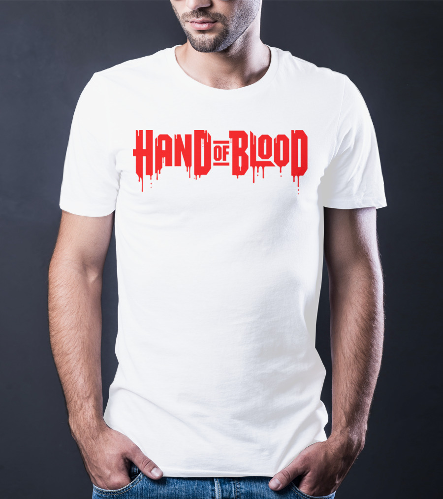 Handofblood Dripping Text T-Shirt