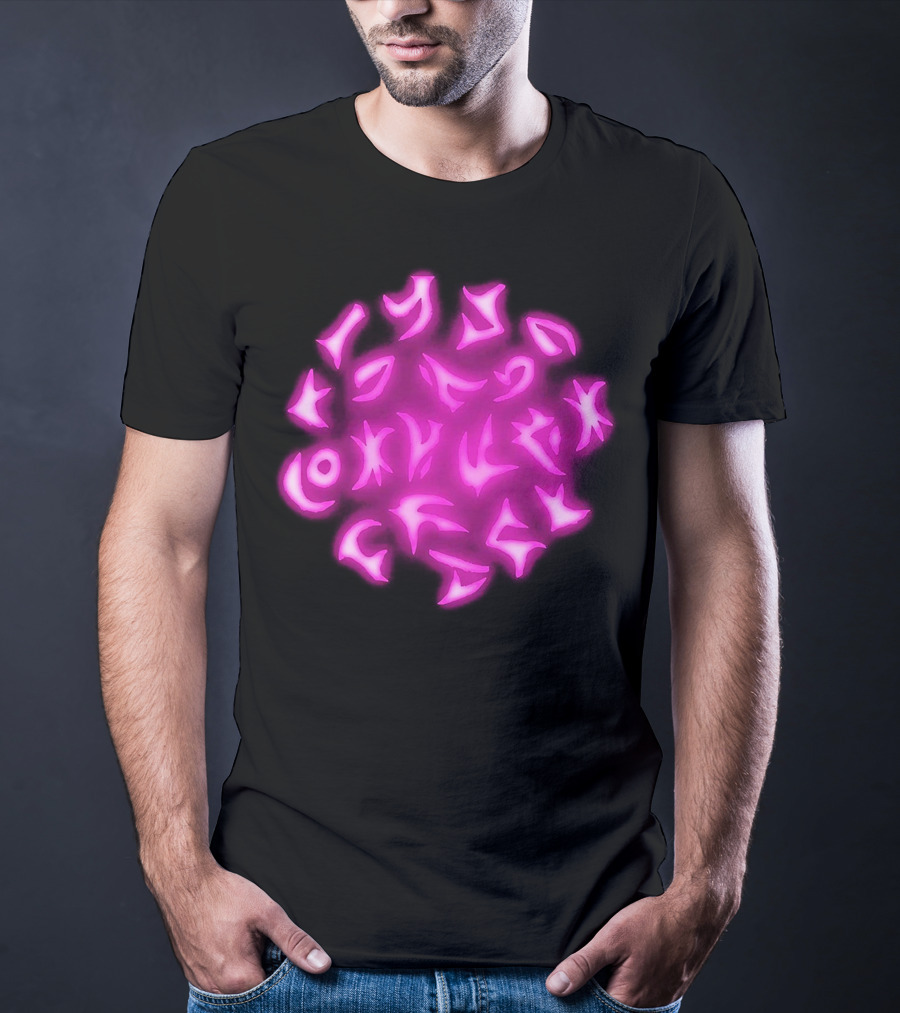 Coldplay Alien Symbols Pink Glowing T-Shirt