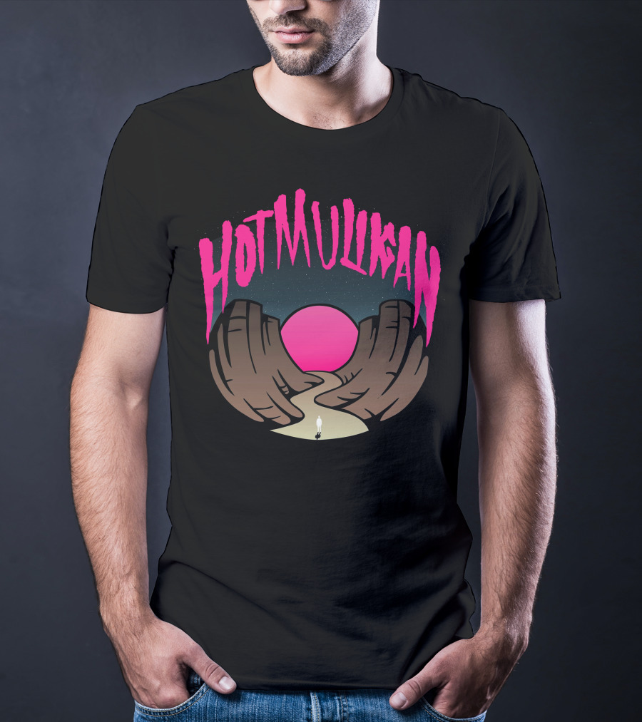 Hot Mulligan Pink Sunset Canyon Pathway T-Shirt