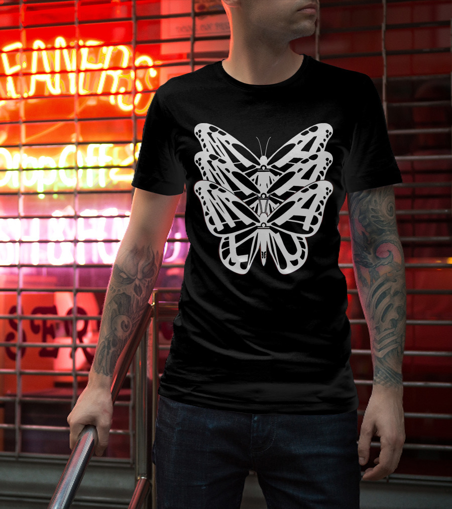 Malu Trevejo Triple Butterfly Merch T-Shirt