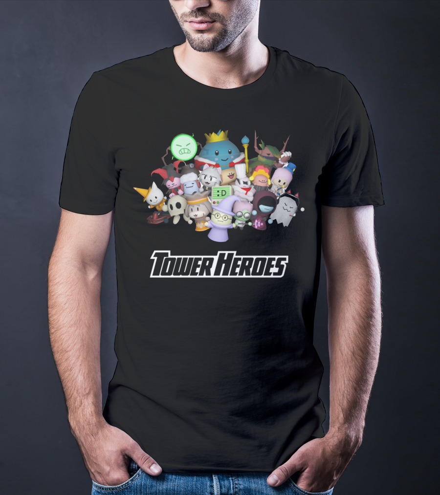 Tower Heroes Game Characters Compilation T-Shirt
