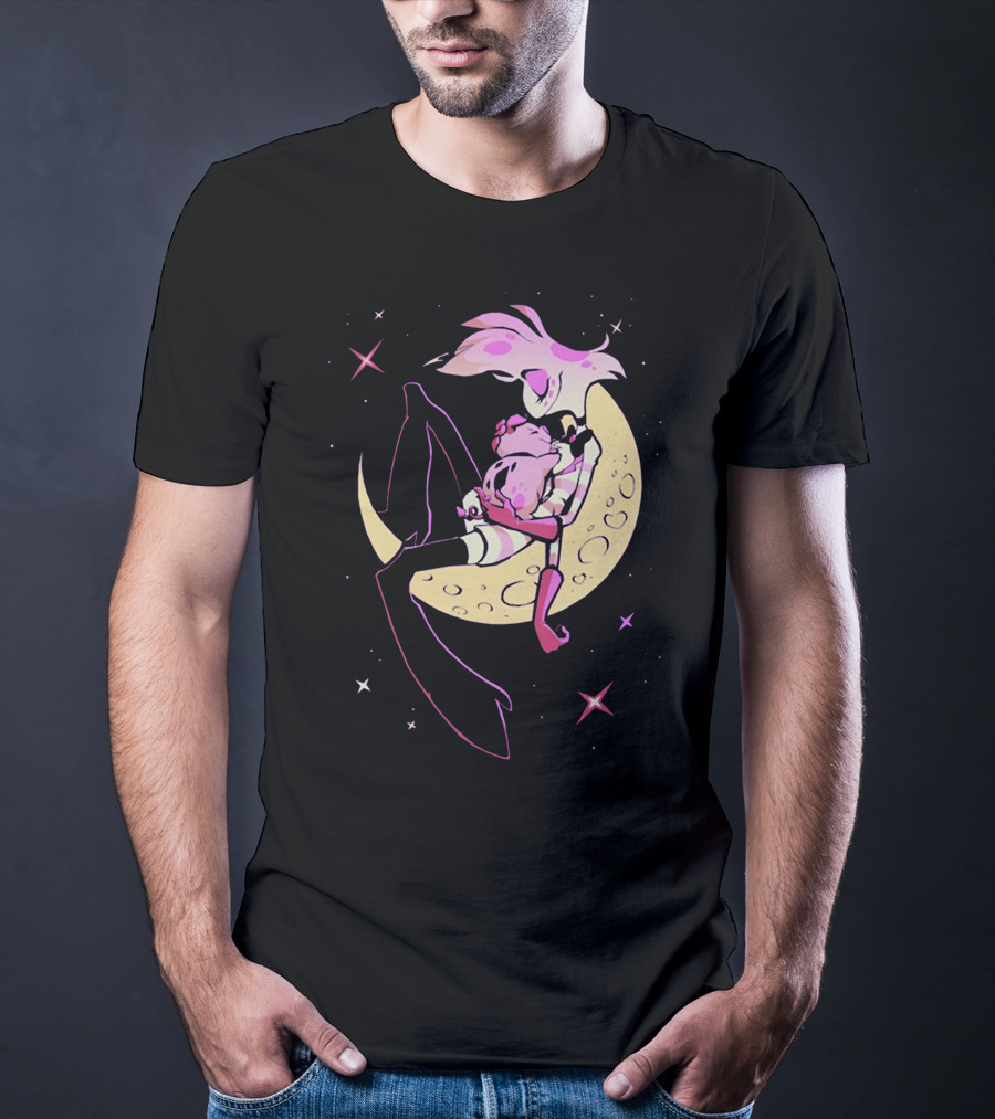 Vivziepop Moon Character Pink Starry Night Merch T-Shirt