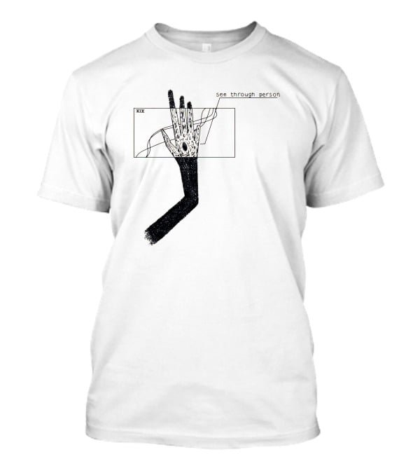 See Through Person Hand Illustration With Void Design And Abstract Lines T-Shirt