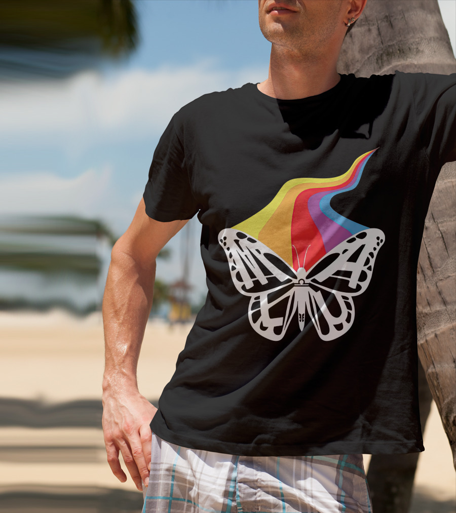 Malu Merch Butterfly Rainbow T-Shirt