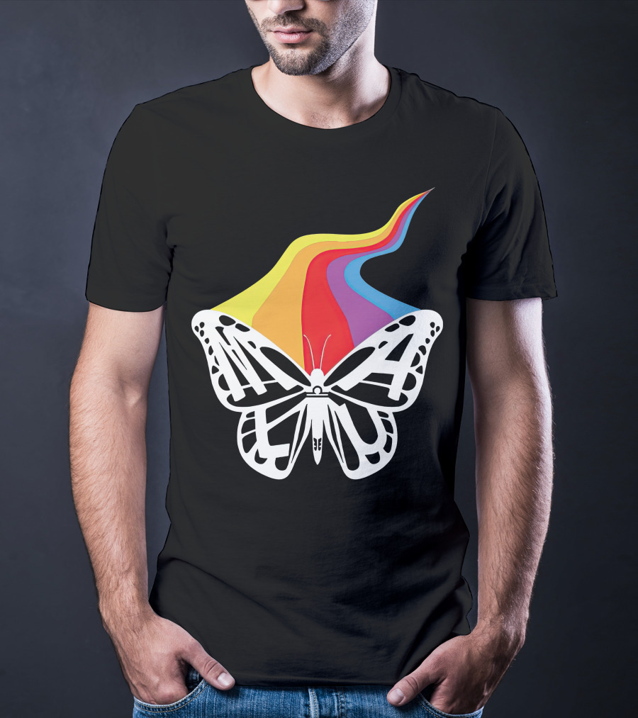Malu Merch Butterfly Rainbow T-Shirt