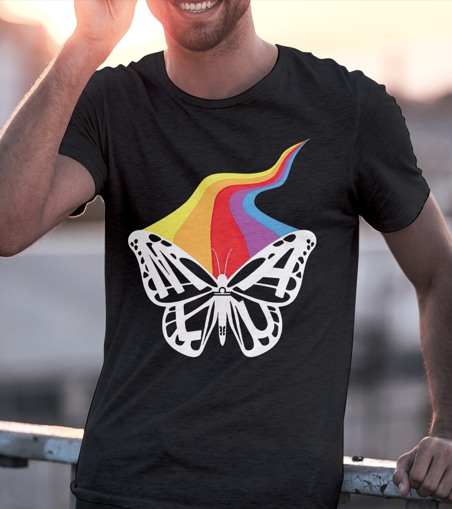 Malu Merch Butterfly Rainbow T-Shirt