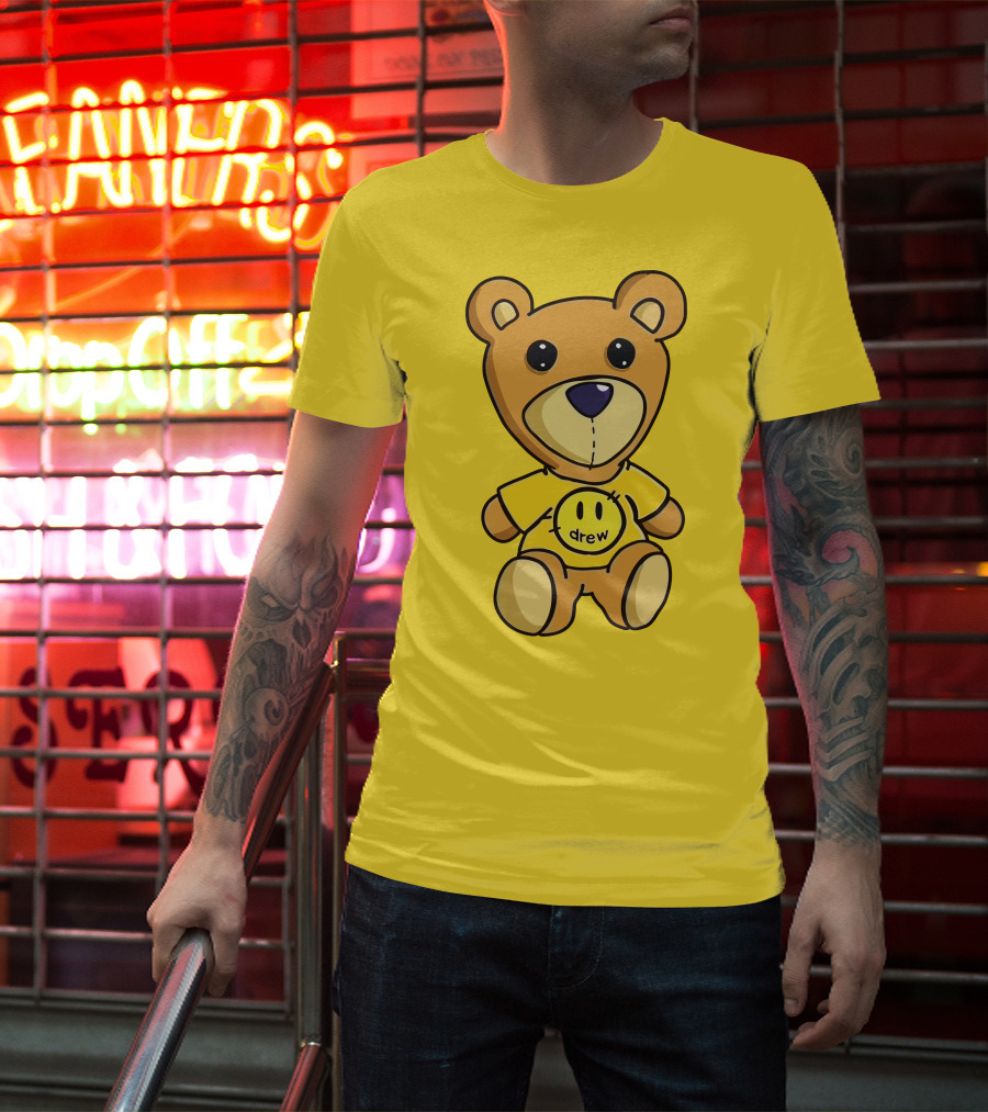Drew House Teddy Bear Yellow Turtleneck T-Shirt