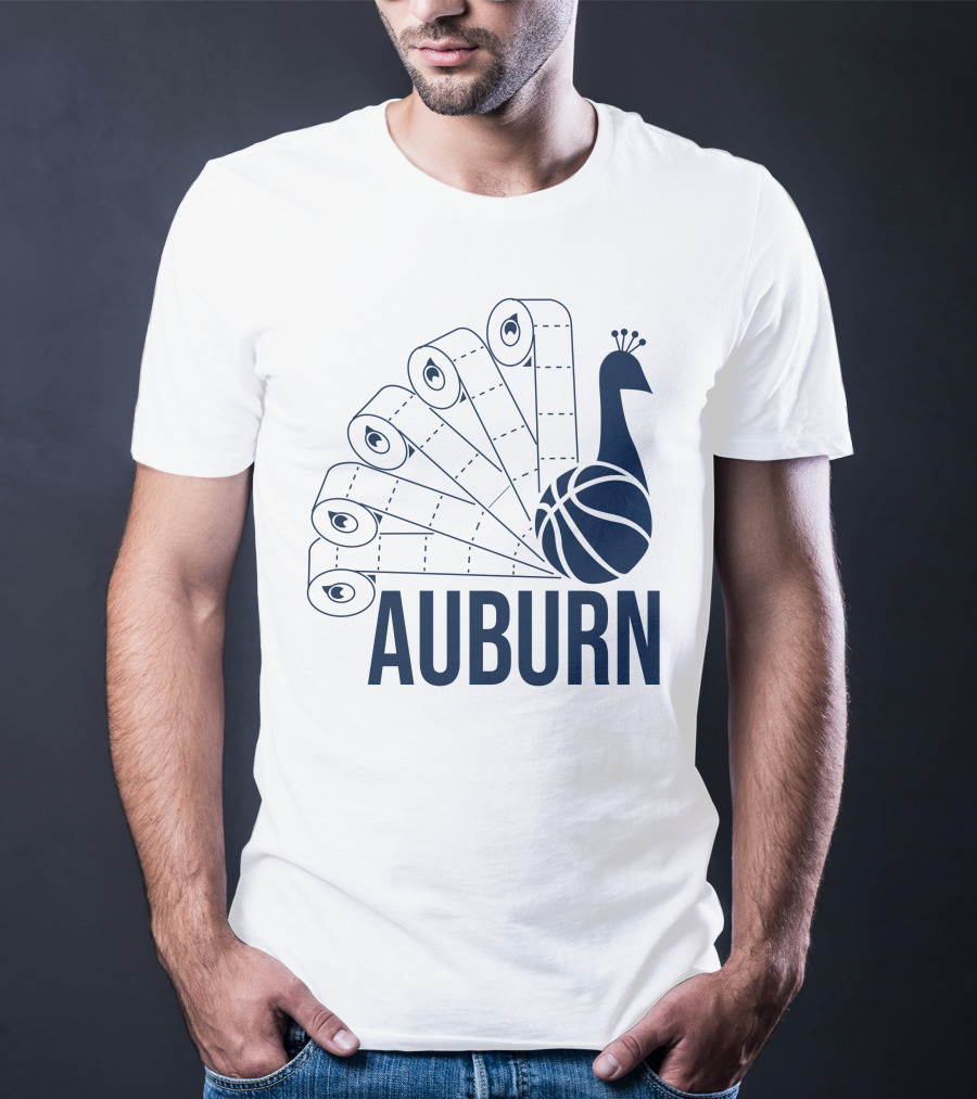 Auburn Peacock Toilet Paper Basketball T-Shirt
