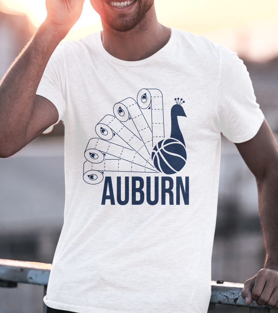 Auburn Peacock Toilet Paper Basketball T-Shirt