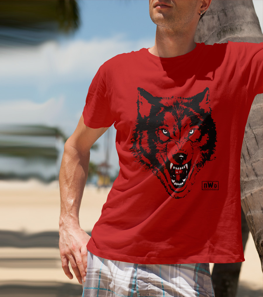 Nwo Wolfpac Red Wolf Head T-Shirt