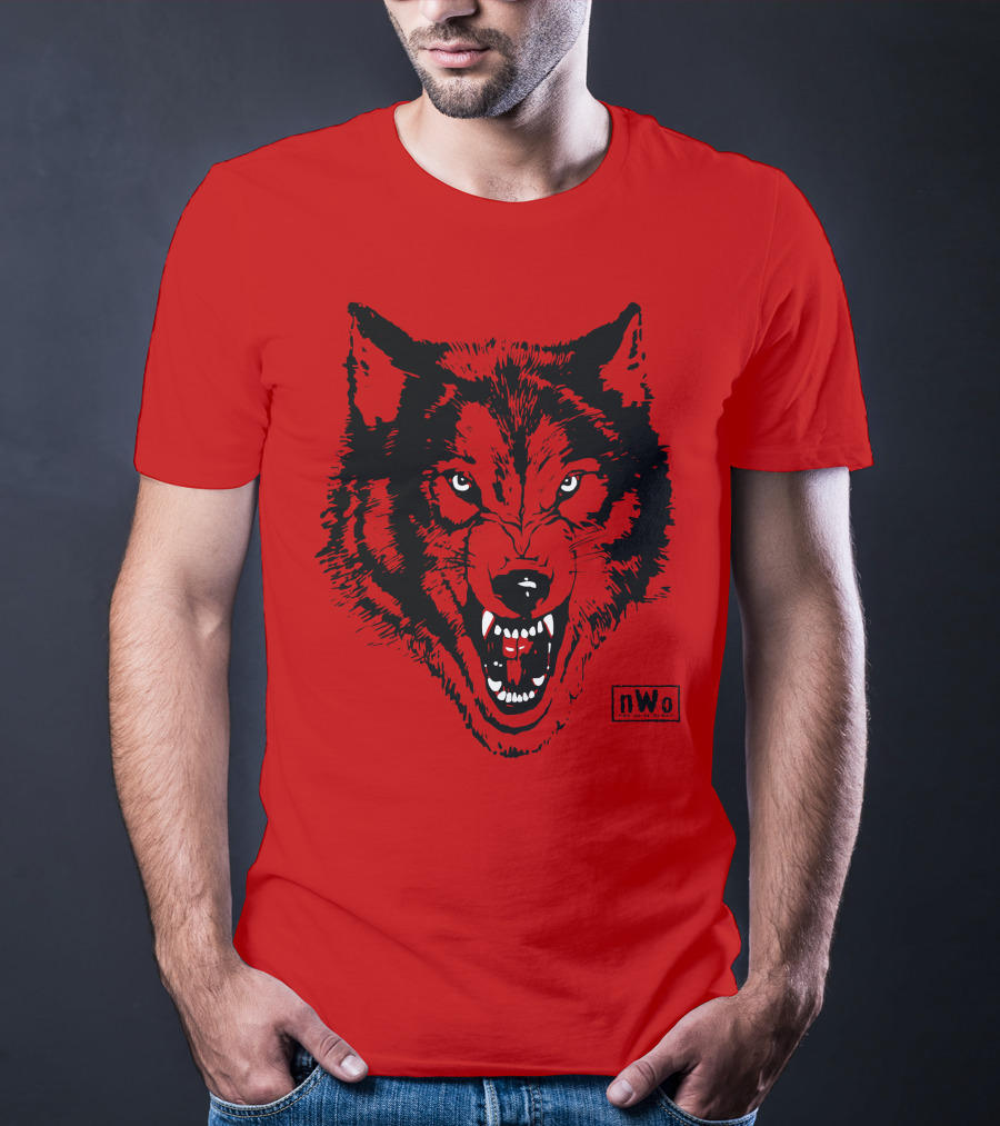 Nwo Wolfpac Red Wolf Head T-Shirt