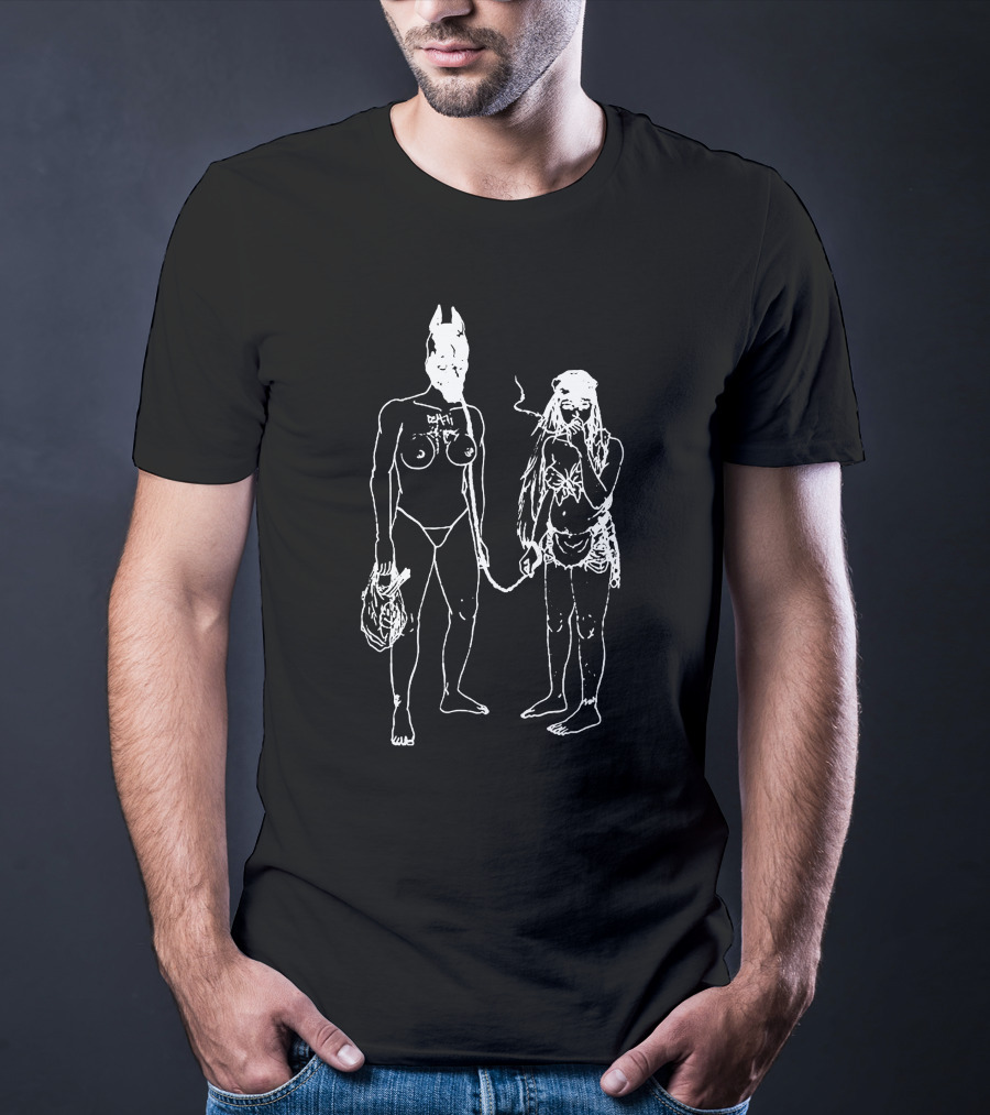 Death Grips Minimalist Line Art Characters T-Shirt