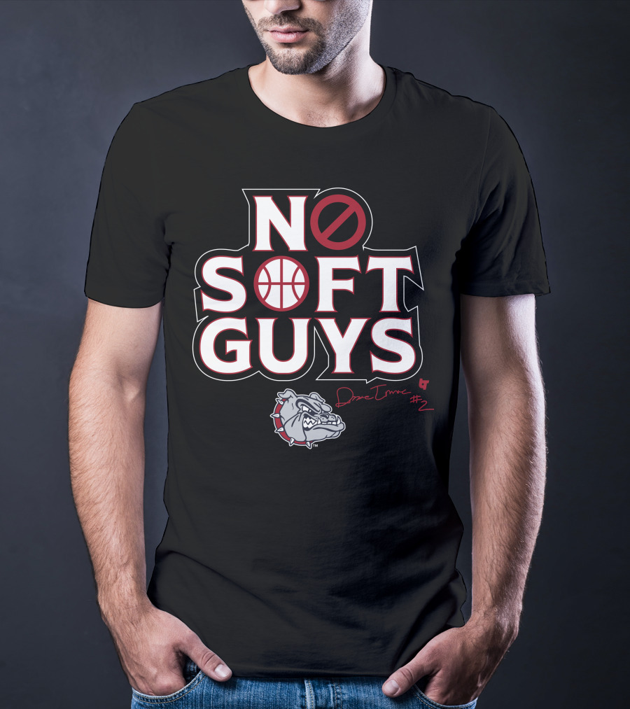 No Soft Guys Drew Timme #2 Bulldog Basketball T-Shirt