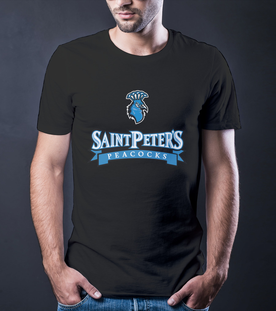 Saint Peter's Peacocks Logo Sports Branding T-Shirt