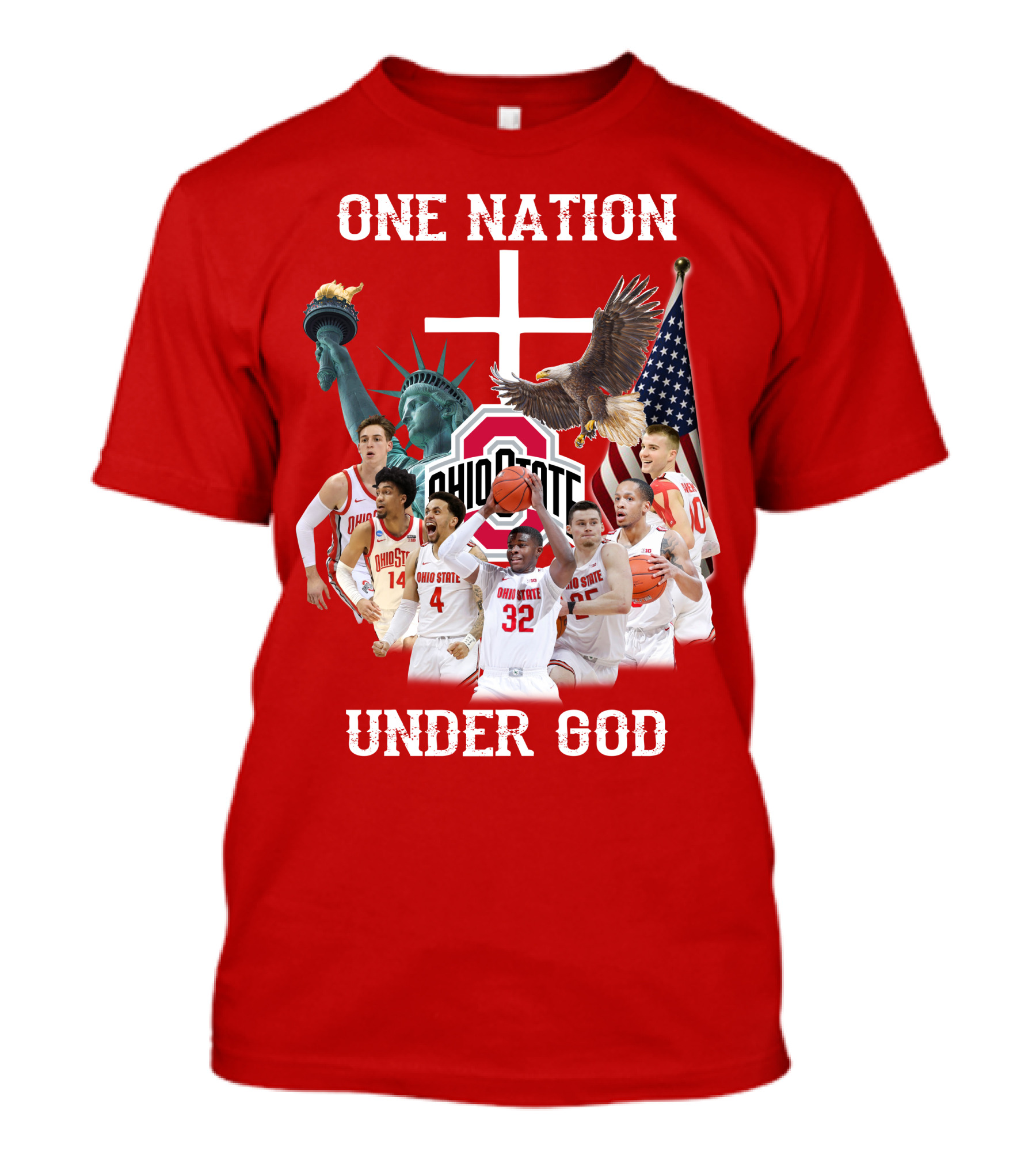 Ohio State Basketball One Nation Under God T-Shirt