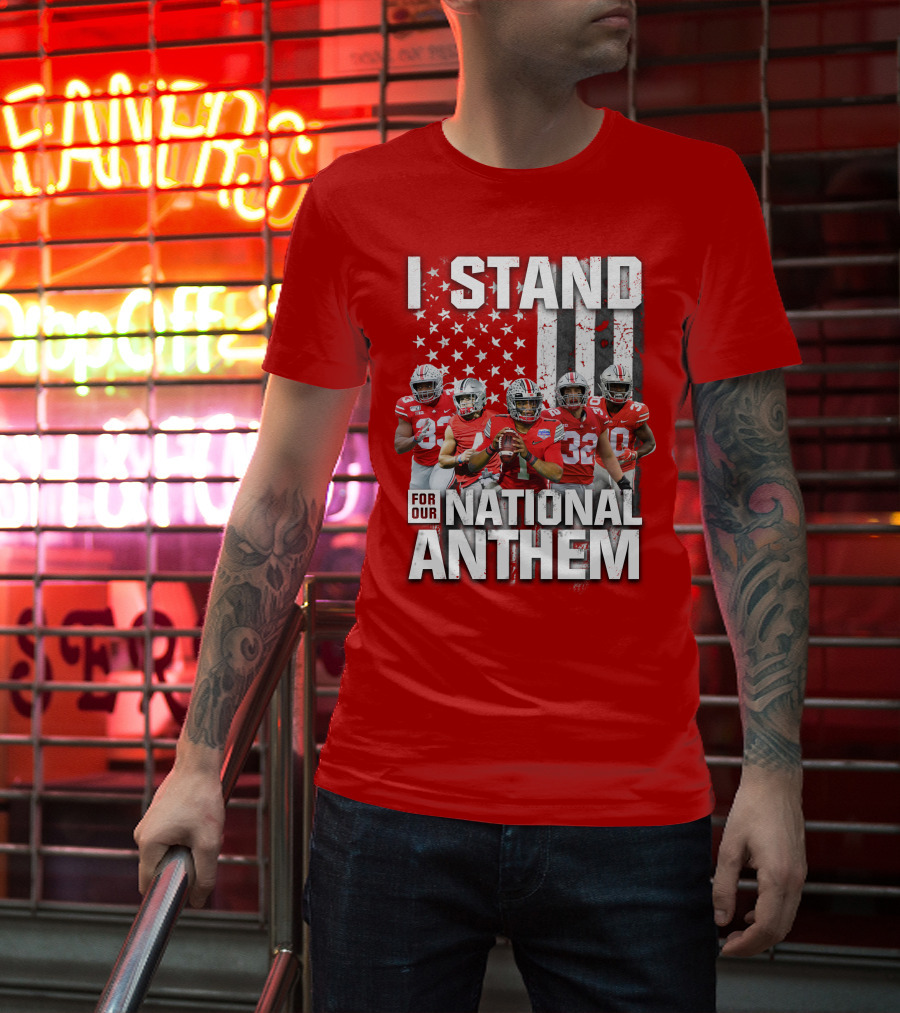 I Stand For Our National Anthem Football Players Flag T-Shirt