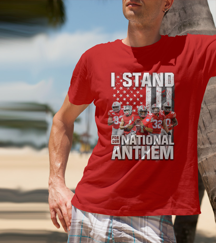 I Stand For Our National Anthem Football Players Flag T-Shirt