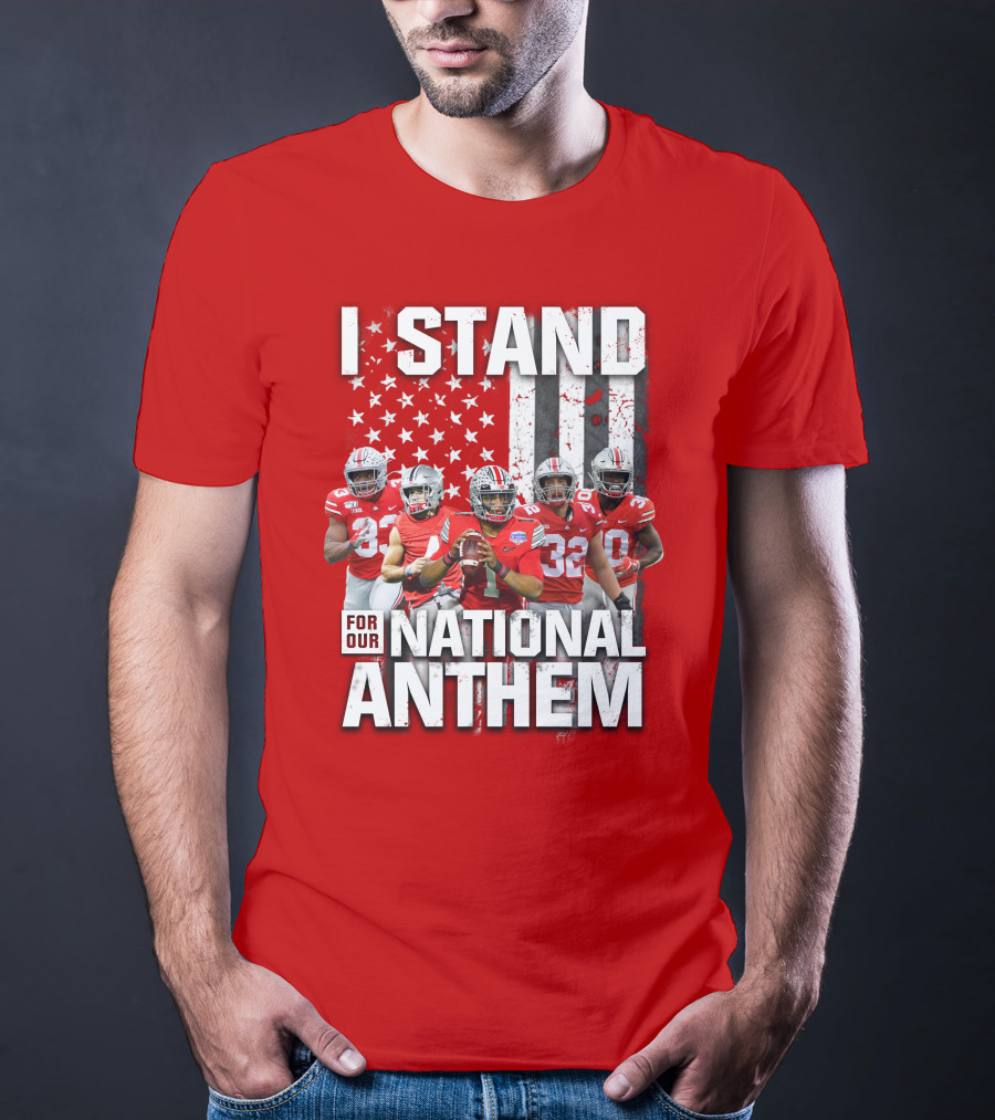 I Stand For Our National Anthem Football Players Flag T-Shirt