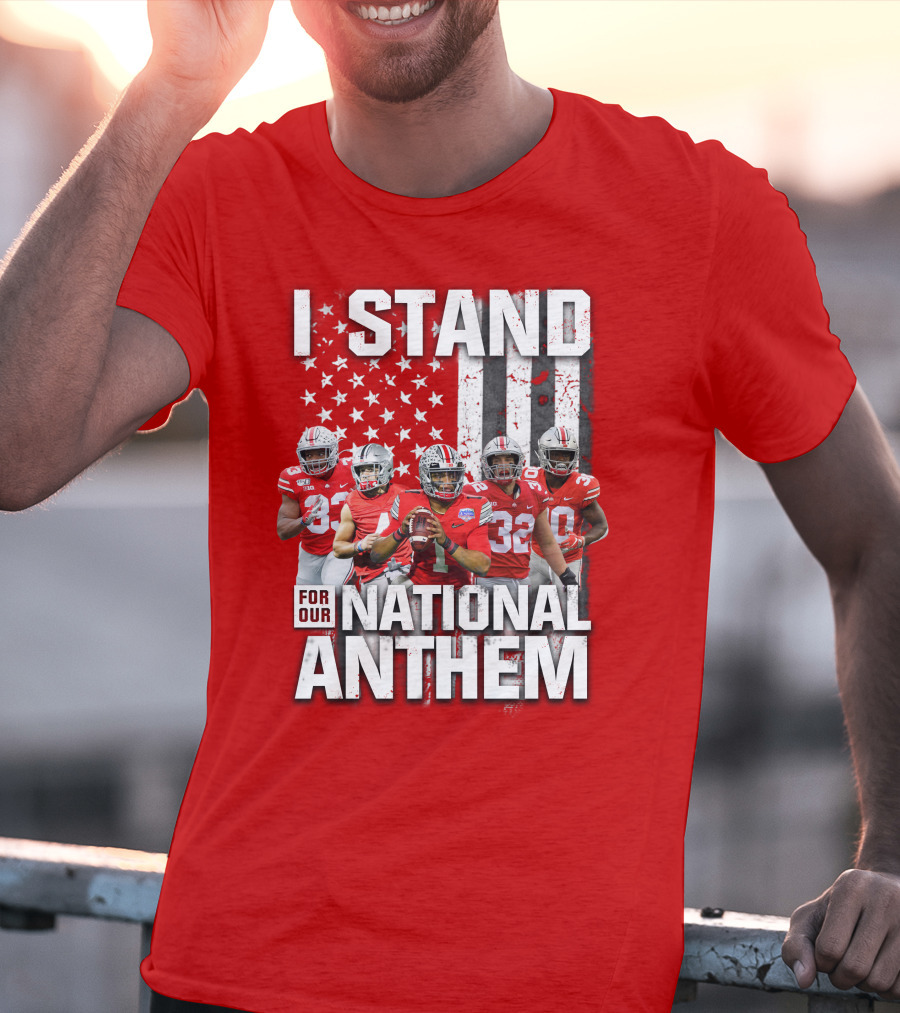 I Stand For Our National Anthem Football Players Flag T-Shirt