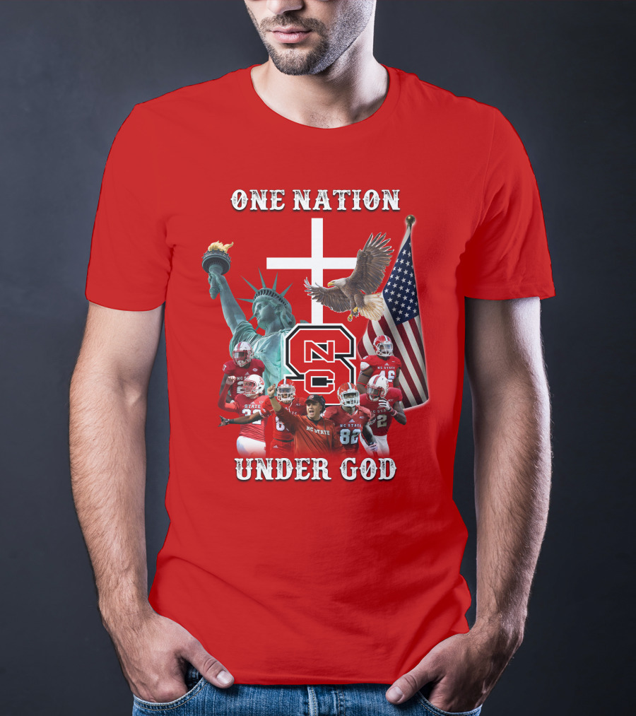 NC State Wolfpack Football One Nation Under God T-Shirt