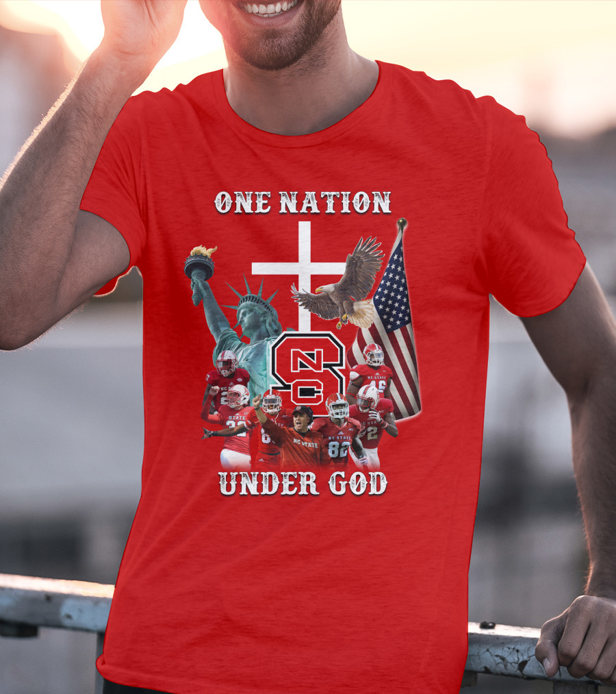 NC State Wolfpack Football One Nation Under God T-Shirt