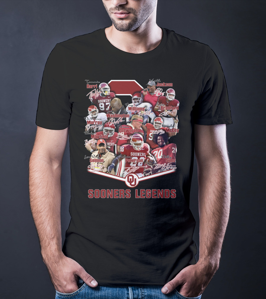 Sooners Legends Peterson Mayfield Murray Bosworth Sims T-Shirt