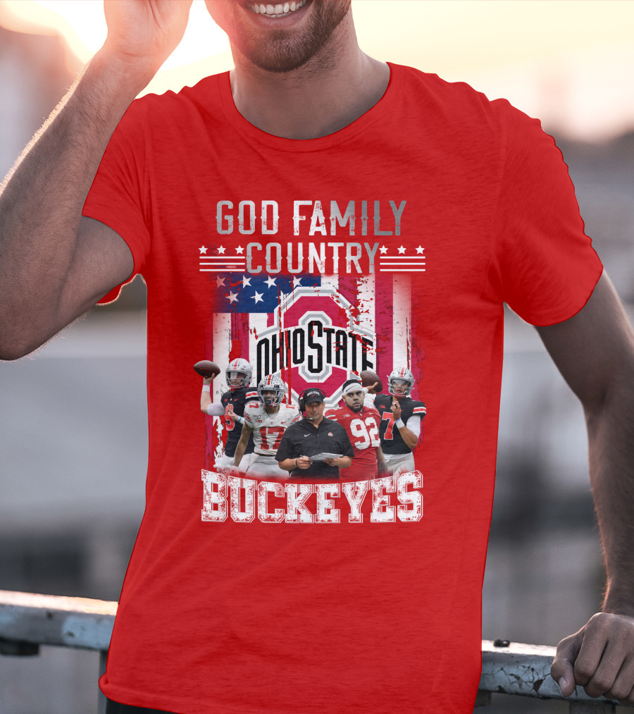 Ohio State God Family Country Buckeyes T-Shirt