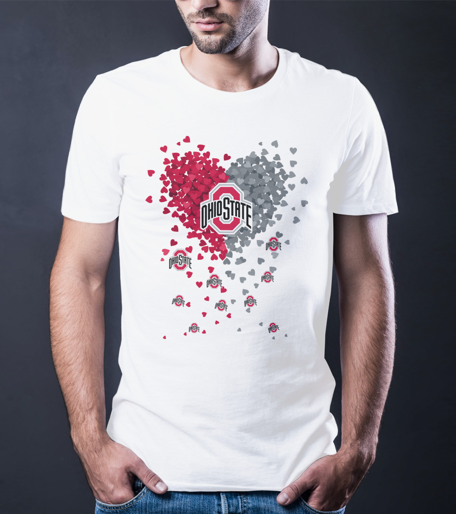 Ohio State Buckeyes Mini Heart Burst T-Shirt