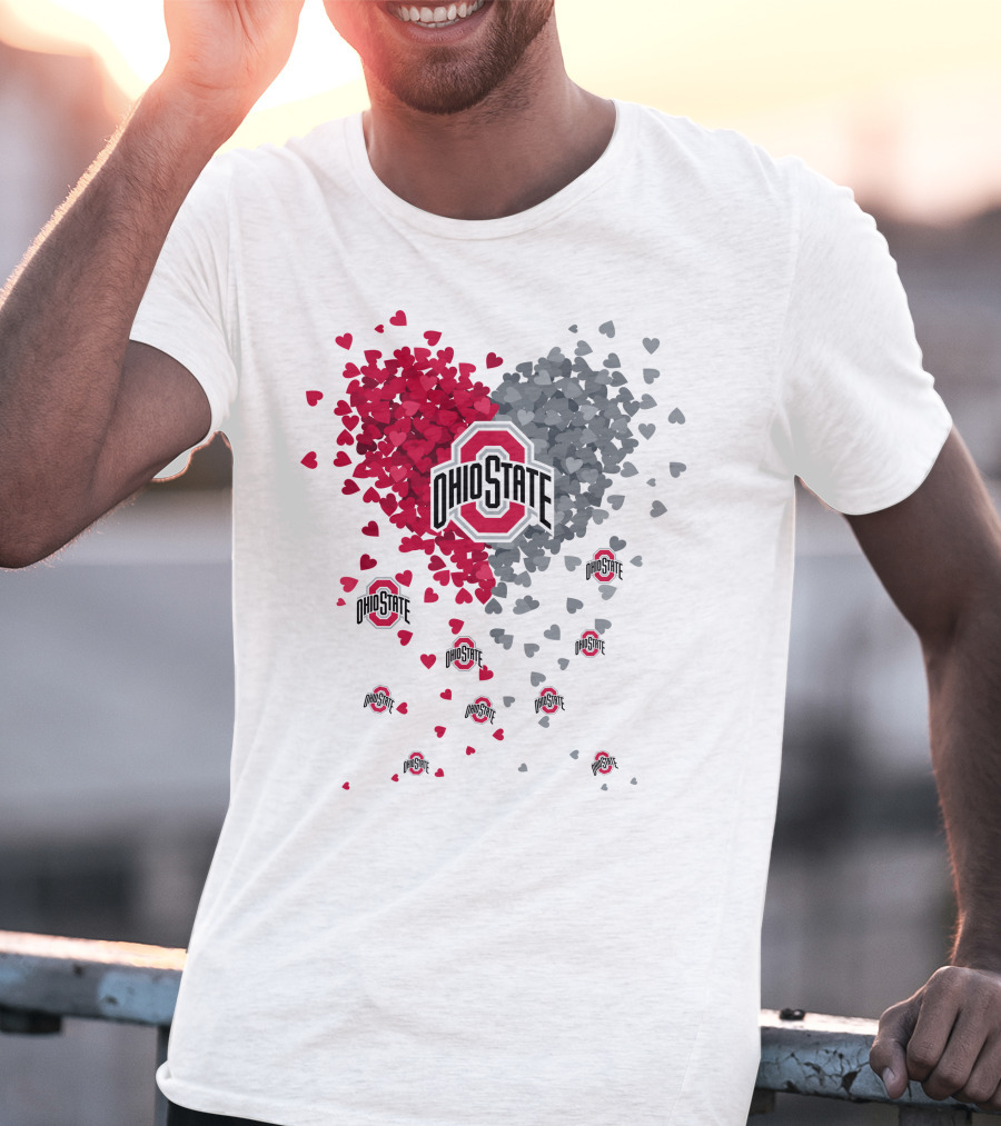 Ohio State Buckeyes Mini Heart Burst T-Shirt