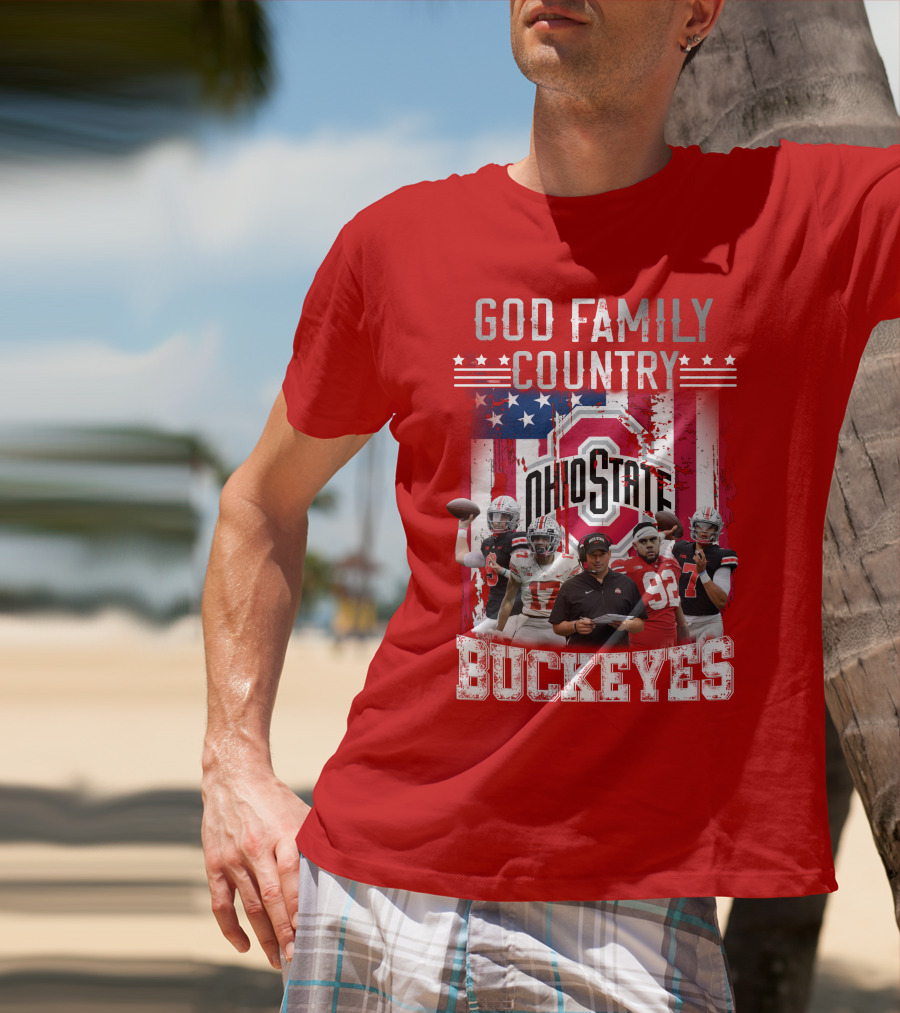 God Family Country Ohio State Buckeyes Football Team Players T-Shirt