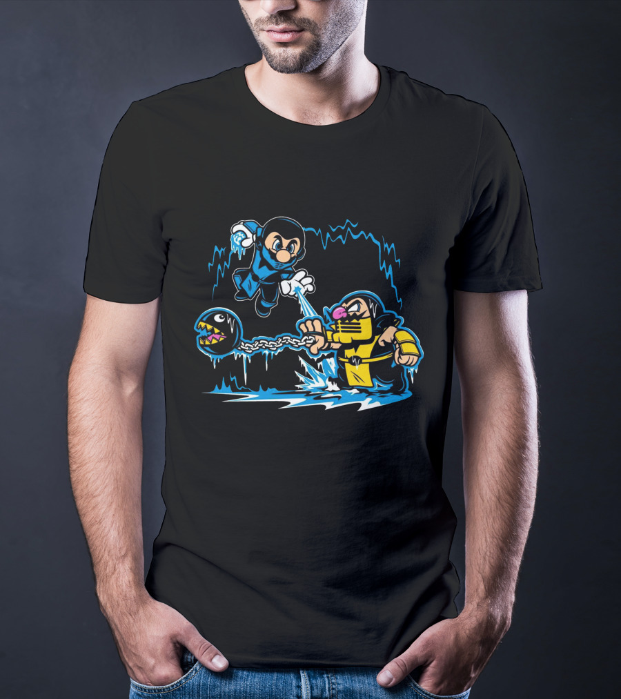 Super Nintendo Subzero Meets Scorpion With Chain Chomp T-Shirt