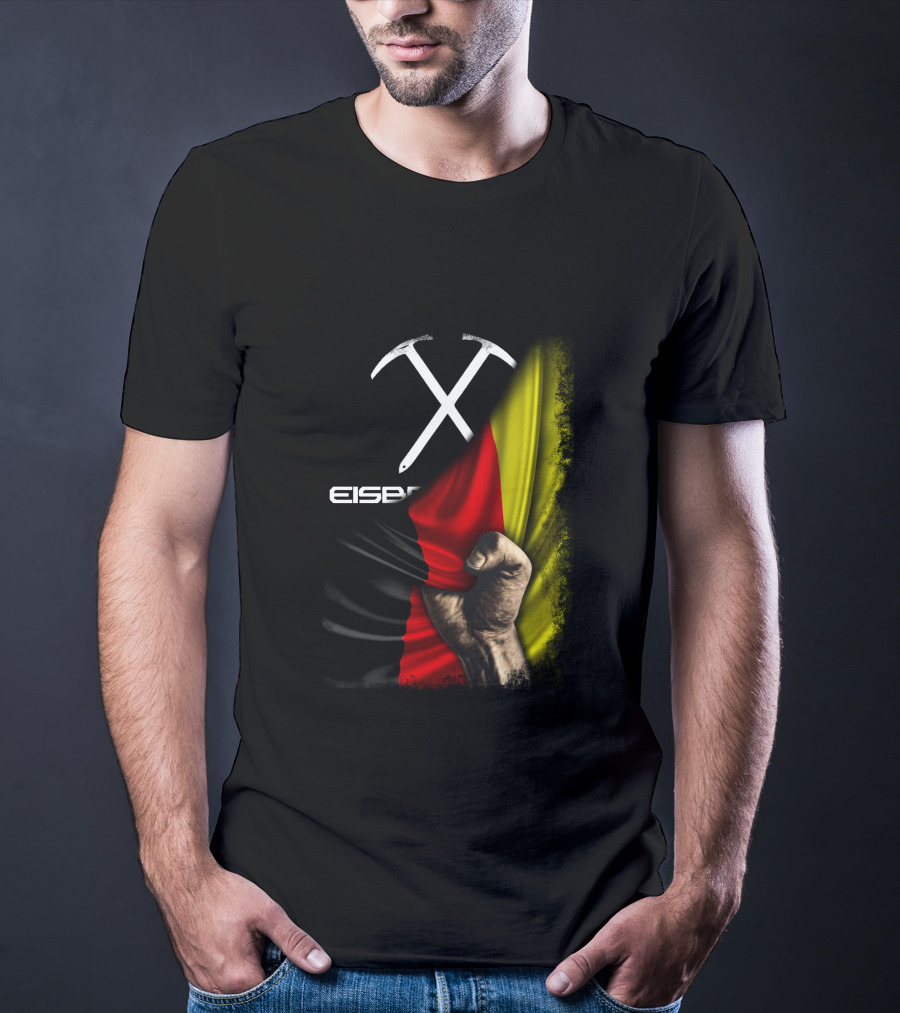 Eisbrecher Flagge Duo Pickaxes German Colors Fist T-Shirt