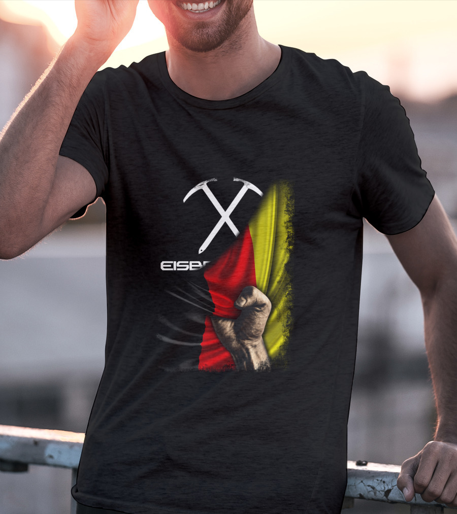 Eisbrecher Flagge Duo Pickaxes German Colors Fist T-Shirt