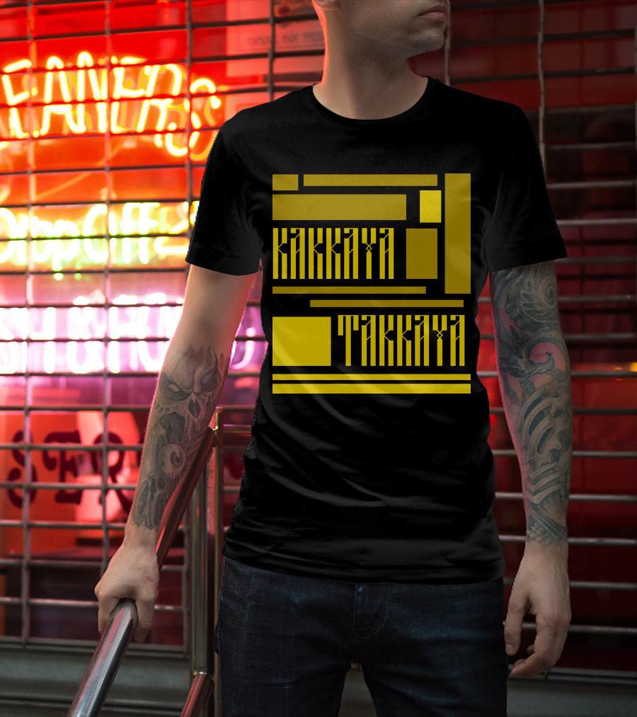 KAKKAYA TAKKAYA Bold Geometric Lettering T-Shirt