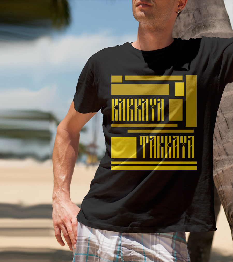 KAKKAYA TAKKAYA Bold Geometric Lettering T-Shirt