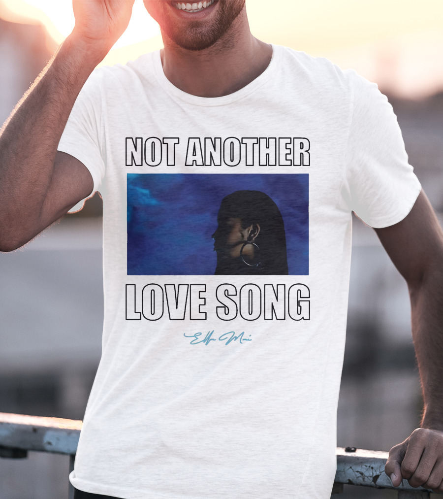 NOT Another Love Song Ella Mai Silhouette Blue Background T-Shirt