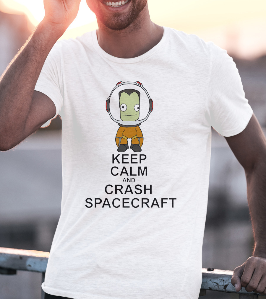 Kerbal Space Program Keep Calm And Crash Spacecraft T-Shirt