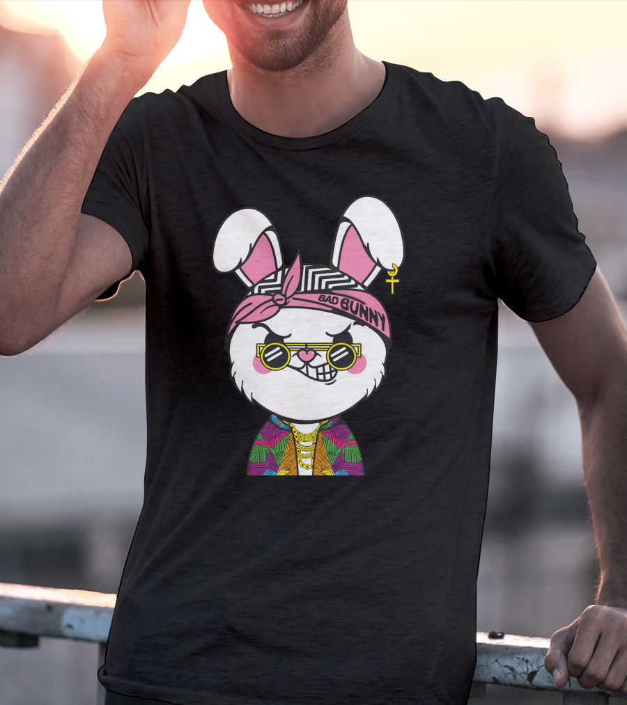 Bad Bunny Savage Rabbit Colorful T-Shirt
