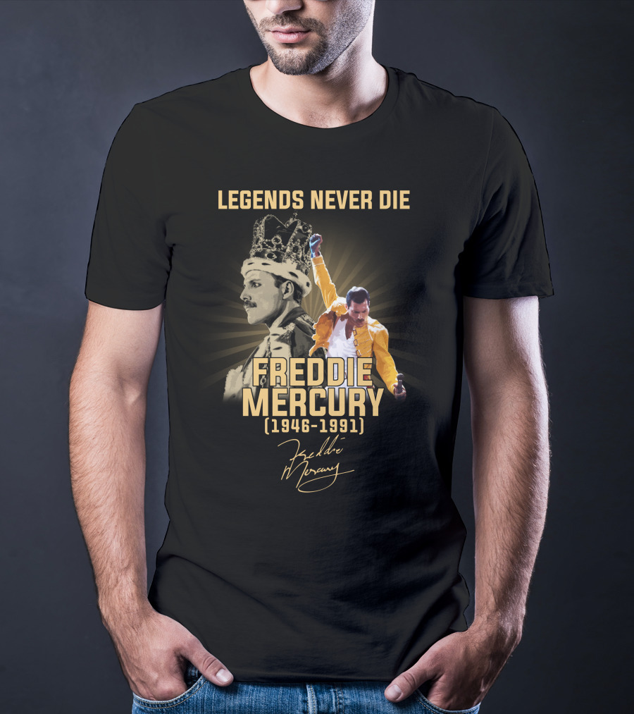 LEGENS NEVER DIE FREDDIE MERCURY (1946-1991) T-Shirt